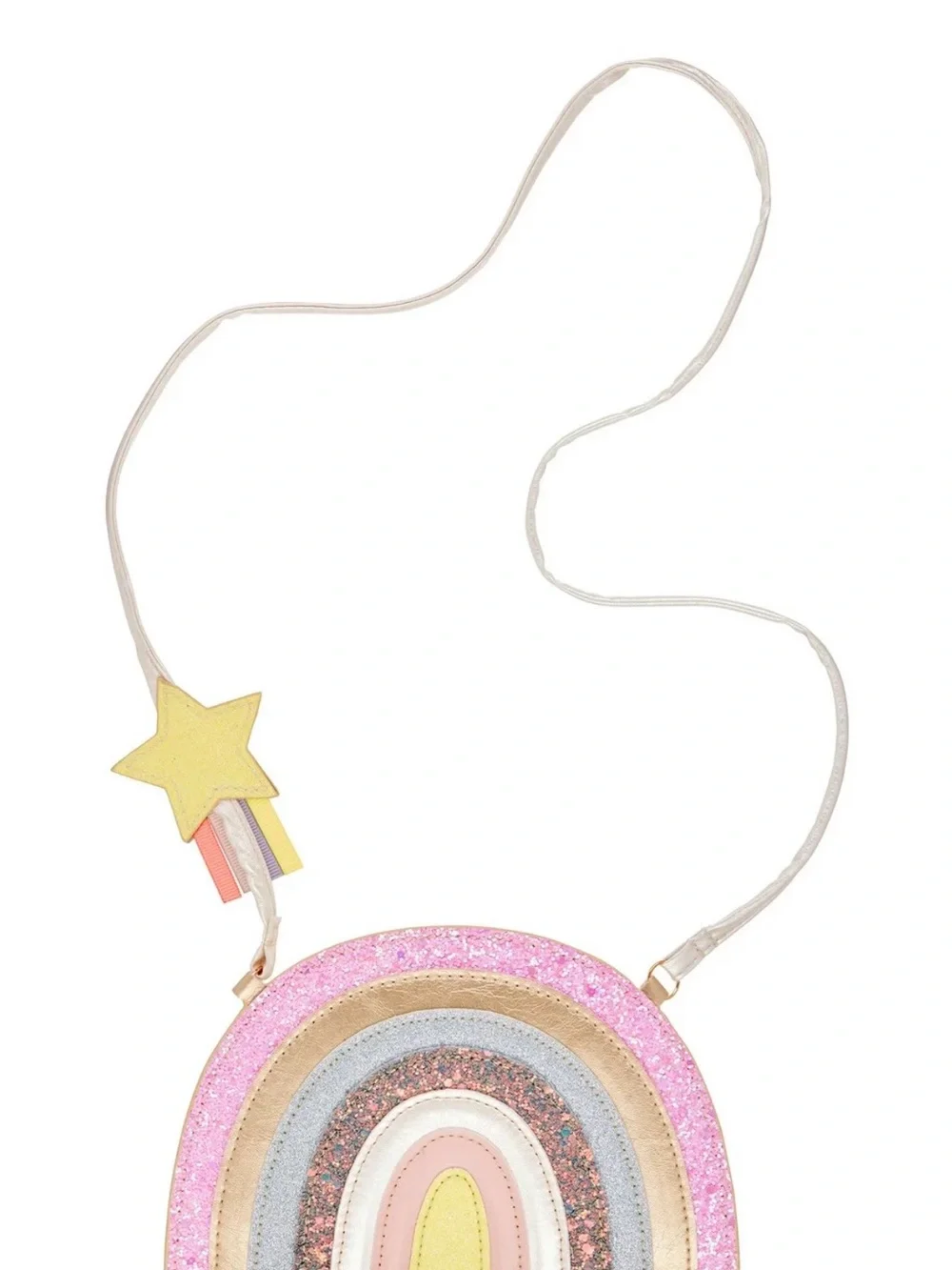 Kids Glitter Rainbow Crossbody Bag - Pink, Gold, Silver